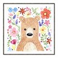 Picture of In the Garden Bear _GroupedProduct_Square_Mini_ _GroupedProduct_Square_Canvas_Framed_