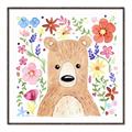 Picture of In the Garden Bear _GroupedProduct_Square_Mini_ _GroupedProduct_Square_Canvas_Framed_