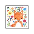 Picture of In the Garden Fox _GroupedProduct_Square_Mini_ _GroupedProduct_Square_Canvas_Framed_