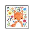 Picture of In the Garden Fox _GroupedProduct_Square_Mini_ _GroupedProduct_Square_Canvas_Framed_