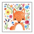 Picture of In the Garden Fox _GroupedProduct_Square_Mini_ _GroupedProduct_Square_Canvas_Framed_
