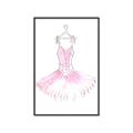 Picture of Ballerina Dress I _GroupedProduct_Rectangle_Portrait_Mini_ _GroupedProduct_Rectangle_Portrait_Canvas_Framed_