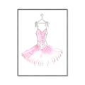 Picture of Ballerina Dress I _GroupedProduct_Rectangle_Portrait_Mini_ _GroupedProduct_Rectangle_Portrait_Canvas_Framed_