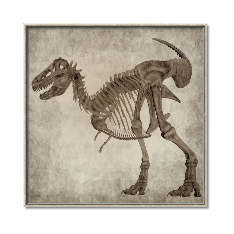 Picture of Dino Skeleton I _GroupedProduct_Square_Mini_ _GroupedProduct_Square_Canvas_Framed_