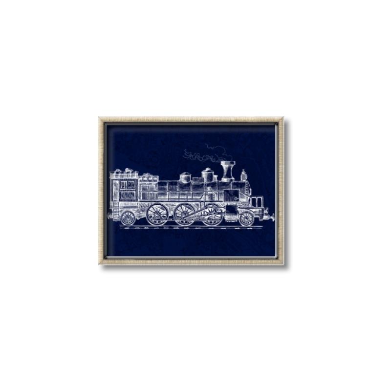Picture of Train Collectors I _GroupedProduct_Rectangle_Landscape_Mini_ _GroupedProduct_Rectangle_Landscape_Canvas_Framed_