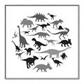 Picture of Dino Party _GroupedProduct_Square_Mini_ _GroupedProduct_Square_Canvas_Framed_