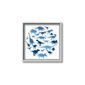 Picture of Dino Party Blue _GroupedProduct_Square_Mini_ _GroupedProduct_Square_Canvas_Framed_