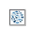 Picture of Dino Party Blue _GroupedProduct_Square_Mini_ _GroupedProduct_Square_Canvas_Framed_