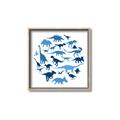 Picture of Dino Party Blue _GroupedProduct_Square_Mini_ _GroupedProduct_Square_Canvas_Framed_
