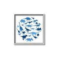 Picture of Dino Party Blue _GroupedProduct_Square_Mini_ _GroupedProduct_Square_Canvas_Framed_