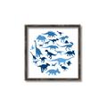Picture of Dino Party Blue _GroupedProduct_Square_Mini_ _GroupedProduct_Square_Canvas_Framed_