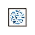 Picture of Dino Party Blue _GroupedProduct_Square_Mini_ _GroupedProduct_Square_Canvas_Framed_