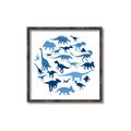 Picture of Dino Party Blue _GroupedProduct_Square_Mini_ _GroupedProduct_Square_Canvas_Framed_