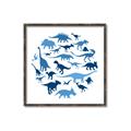 Picture of Dino Party Blue _GroupedProduct_Square_Mini_ _GroupedProduct_Square_Canvas_Framed_