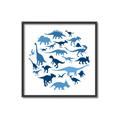 Picture of Dino Party Blue _GroupedProduct_Square_Mini_ _GroupedProduct_Square_Canvas_Framed_