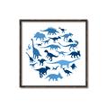 Picture of Dino Party Blue _GroupedProduct_Square_Mini_ _GroupedProduct_Square_Canvas_Framed_