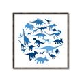 Picture of Dino Party Blue _GroupedProduct_Square_Mini_ _GroupedProduct_Square_Canvas_Framed_