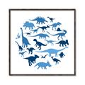 Picture of Dino Party Blue _GroupedProduct_Square_Mini_ _GroupedProduct_Square_Canvas_Framed_