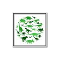 Picture of Dino Party Green  _GroupedProduct_Square_Mini_ _GroupedProduct_Square_Canvas_Framed_