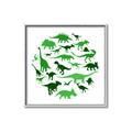 Picture of Dino Party Green  _GroupedProduct_Square_Mini_ _GroupedProduct_Square_Canvas_Framed_