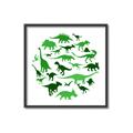 Picture of Dino Party Green  _GroupedProduct_Square_Mini_ _GroupedProduct_Square_Canvas_Framed_