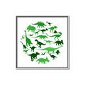Picture of Dino Party Green  _GroupedProduct_Square_Mini_ _GroupedProduct_Square_Canvas_Framed_