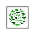 Picture of Dino Party Green  _GroupedProduct_Square_Mini_ _GroupedProduct_Square_Canvas_Framed_