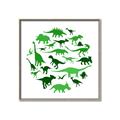 Picture of Dino Party Green  _GroupedProduct_Square_Mini_ _GroupedProduct_Square_Canvas_Framed_