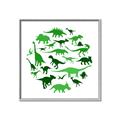 Picture of Dino Party Green  _GroupedProduct_Square_Mini_ _GroupedProduct_Square_Canvas_Framed_