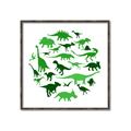 Picture of Dino Party Green  _GroupedProduct_Square_Mini_ _GroupedProduct_Square_Canvas_Framed_