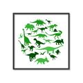 Picture of Dino Party Green  _GroupedProduct_Square_Mini_ _GroupedProduct_Square_Canvas_Framed_