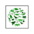 Picture of Dino Party Green  _GroupedProduct_Square_Mini_ _GroupedProduct_Square_Canvas_Framed_