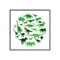Picture of Dino Party Green  _GroupedProduct_Square_Mini_ _GroupedProduct_Square_Canvas_Framed_