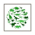 Picture of Dino Party Green  _GroupedProduct_Square_Mini_ _GroupedProduct_Square_Canvas_Framed_