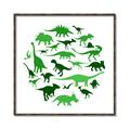 Picture of Dino Party Green  _GroupedProduct_Square_Mini_ _GroupedProduct_Square_Canvas_Framed_