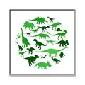 Picture of Dino Party Green  _GroupedProduct_Square_Mini_ _GroupedProduct_Square_Canvas_Framed_