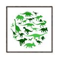 Picture of Dino Party Green  _GroupedProduct_Square_Mini_ _GroupedProduct_Square_Canvas_Framed_