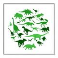 Picture of Dino Party Green  _GroupedProduct_Square_Mini_ _GroupedProduct_Square_Canvas_Framed_