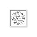 Picture of Dino Party Gray _GroupedProduct_Square_Mini_ _GroupedProduct_Square_Canvas_Framed_