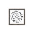 Picture of Dino Party Gray _GroupedProduct_Square_Mini_ _GroupedProduct_Square_Canvas_Framed_