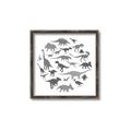 Picture of Dino Party Gray _GroupedProduct_Square_Mini_ _GroupedProduct_Square_Canvas_Framed_