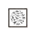 Picture of Dino Party Gray _GroupedProduct_Square_Mini_ _GroupedProduct_Square_Canvas_Framed_