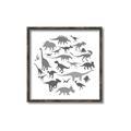 Picture of Dino Party Gray _GroupedProduct_Square_Mini_ _GroupedProduct_Square_Canvas_Framed_