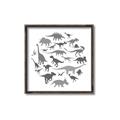 Picture of Dino Party Gray _GroupedProduct_Square_Mini_ _GroupedProduct_Square_Canvas_Framed_