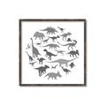 Picture of Dino Party Gray _GroupedProduct_Square_Mini_ _GroupedProduct_Square_Canvas_Framed_