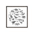 Picture of Dino Party Gray _GroupedProduct_Square_Mini_ _GroupedProduct_Square_Canvas_Framed_