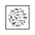 Picture of Dino Party Gray _GroupedProduct_Square_Mini_ _GroupedProduct_Square_Canvas_Framed_