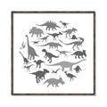 Picture of Dino Party Gray _GroupedProduct_Square_Mini_ _GroupedProduct_Square_Canvas_Framed_