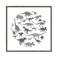 Picture of Dino Party Gray _GroupedProduct_Square_Mini_ _GroupedProduct_Square_Canvas_Framed_