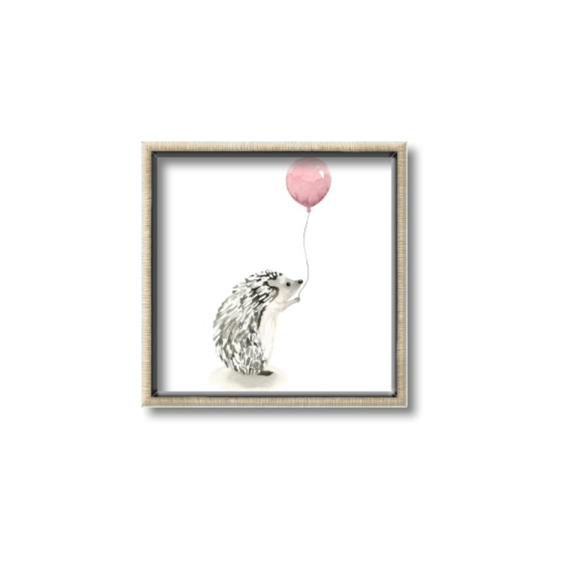 Picture of Hedgehog Balloons I _GroupedProduct_Square_Mini_ _GroupedProduct_Square_Canvas_Framed_